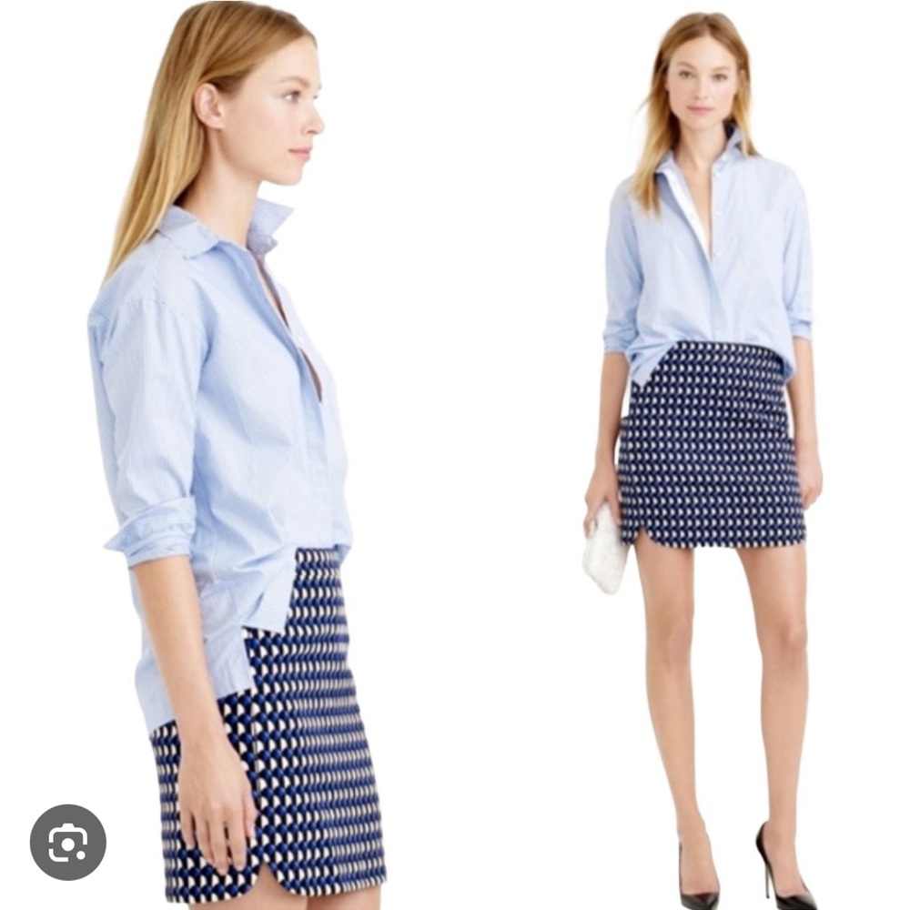 J.Crew Jet Set Geo Skirt NWT
